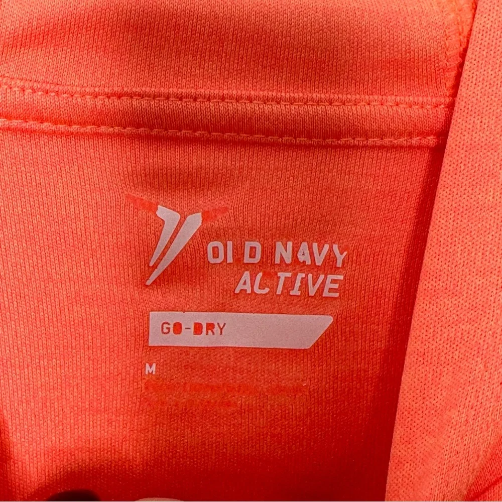 Old Navy Active Go Dry Tangerine Hooded Medium Athletic Top - Picture 6 of 7